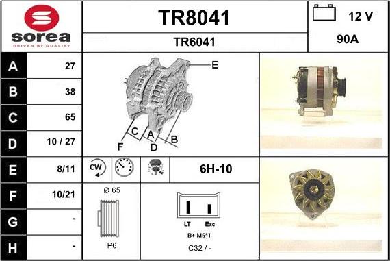 SNRA TR8041 - Генератор autozip.com.ua