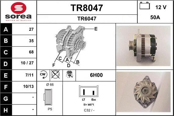 SNRA TR8047 - Генератор autozip.com.ua