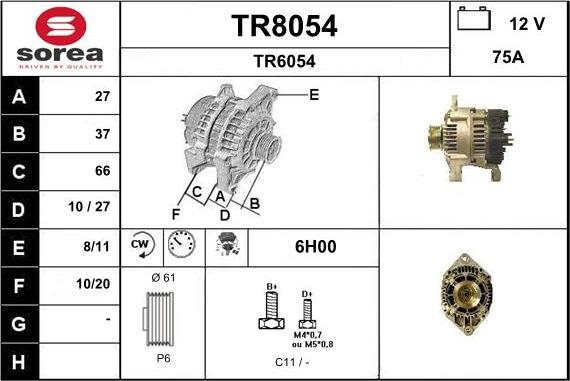 SNRA TR8054 - Генератор autozip.com.ua