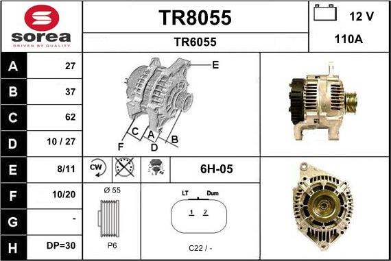 SNRA TR8055 - Генератор autozip.com.ua