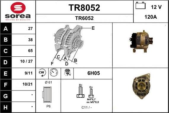 SNRA TR8052 - Генератор autozip.com.ua