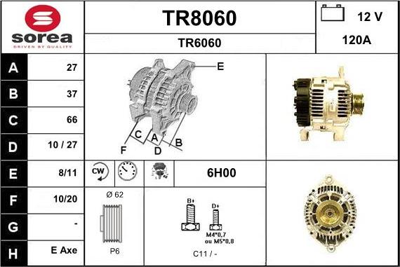 SNRA TR8060 - Генератор autozip.com.ua