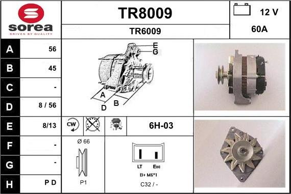 SNRA TR8009 - Генератор autozip.com.ua