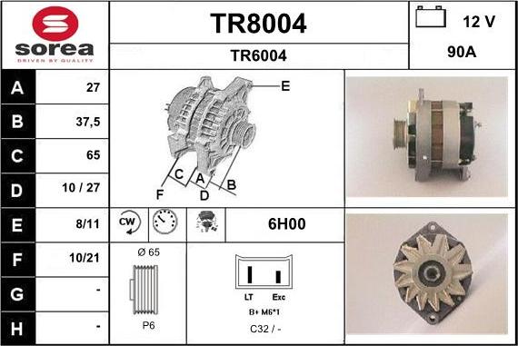 SNRA TR8004 - Генератор autozip.com.ua