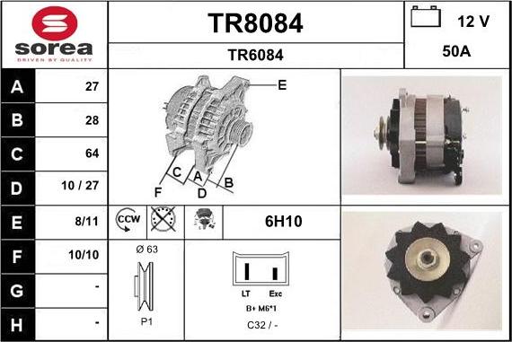 SNRA TR8084 - Генератор autozip.com.ua