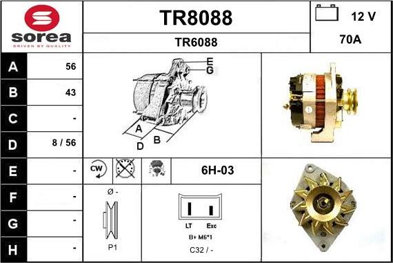 SNRA TR8088 - Генератор autozip.com.ua