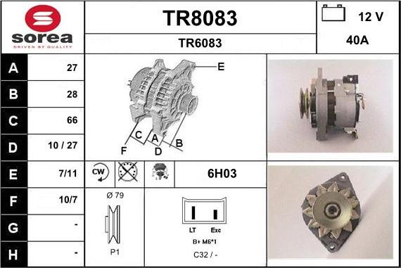 SNRA TR8083 - Генератор autozip.com.ua