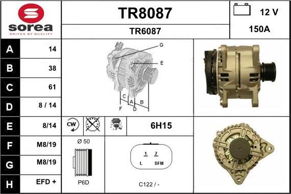 SNRA TR8087 - Генератор autozip.com.ua