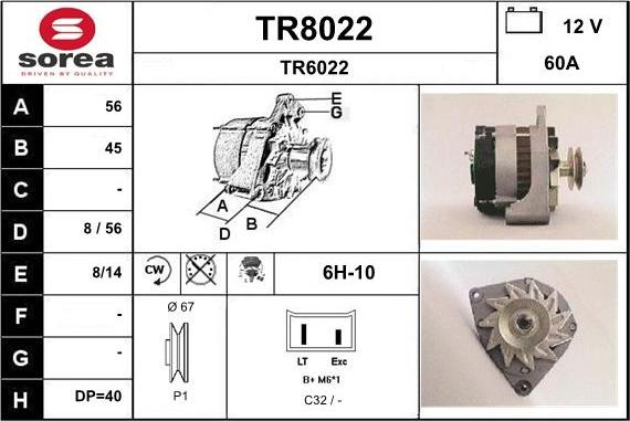 SNRA TR8022 - Генератор autozip.com.ua