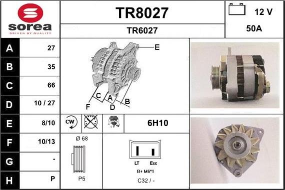 SNRA TR8027 - Генератор autozip.com.ua