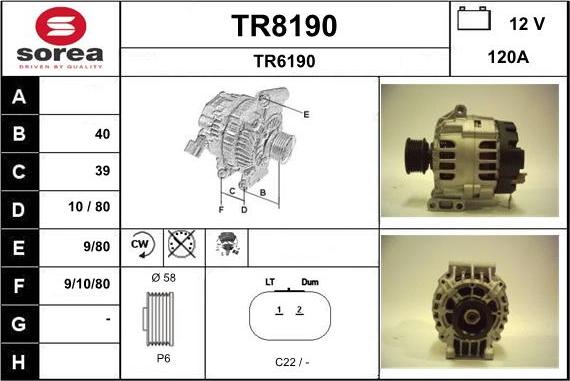 SNRA TR8190 - Генератор autozip.com.ua