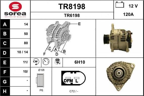 SNRA TR8198 - Генератор autozip.com.ua