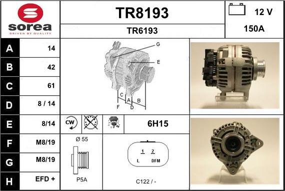 SNRA TR8193 - Генератор autozip.com.ua