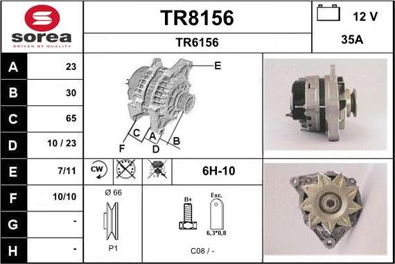 SNRA TR8156 - Генератор autozip.com.ua