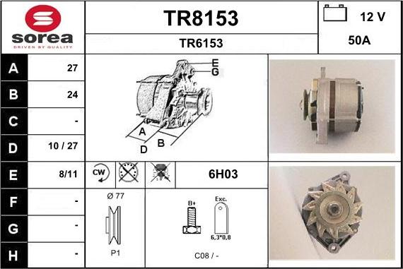 SNRA TR8153 - Генератор autozip.com.ua