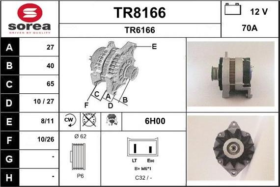 SNRA TR8166 - Генератор autozip.com.ua