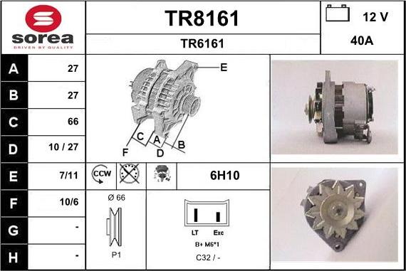 SNRA TR8161 - Генератор autozip.com.ua