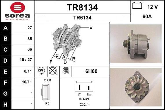 SNRA TR8134 - Генератор autozip.com.ua