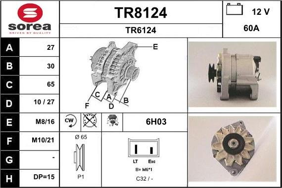 SNRA TR8124 - Генератор autozip.com.ua