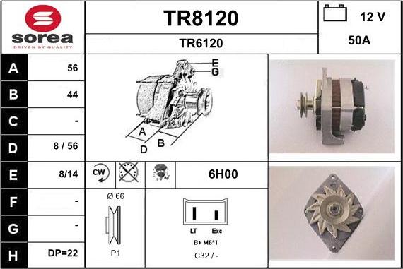SNRA TR8120 - Генератор autozip.com.ua