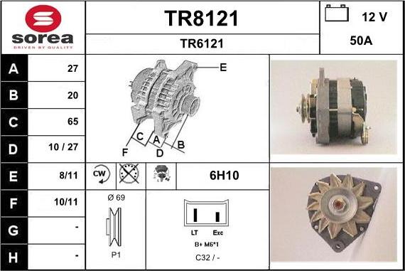 SNRA TR8121 - Генератор autozip.com.ua