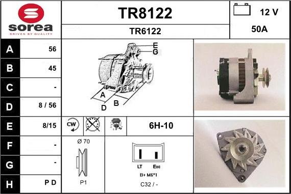 SNRA TR8122 - Генератор autozip.com.ua