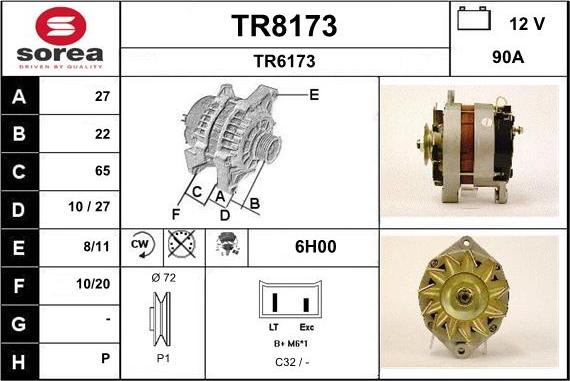 SNRA TR8173 - Генератор autozip.com.ua