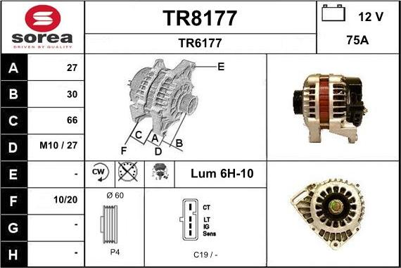 SNRA TR8177 - Генератор autozip.com.ua