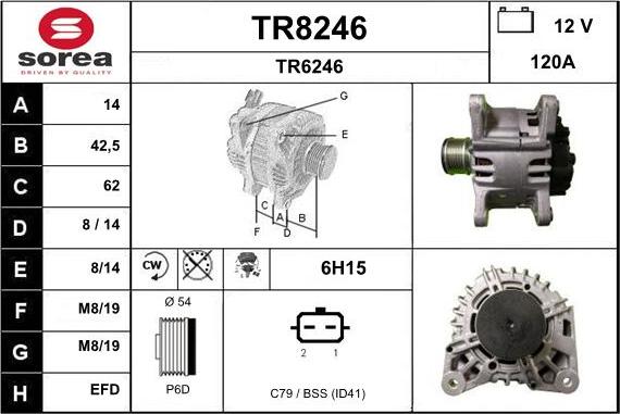 SNRA TR8246 - Генератор autozip.com.ua