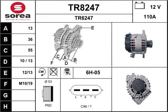 SNRA TR8247 - Генератор autozip.com.ua