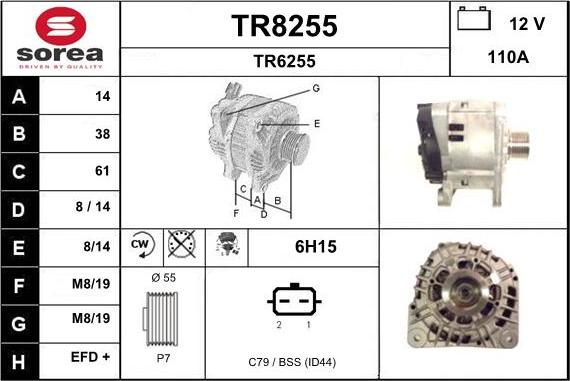 SNRA TR8255 - Генератор autozip.com.ua