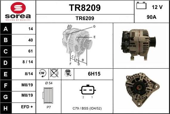 SNRA TR8209 - Генератор autozip.com.ua