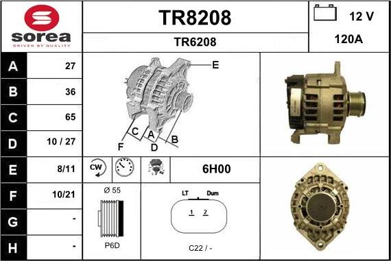 SNRA TR8208 - Генератор autozip.com.ua