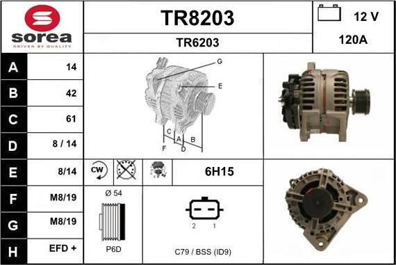 SNRA TR8203 - Генератор autozip.com.ua