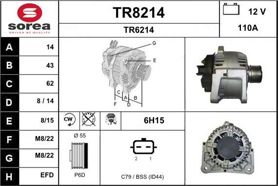 SNRA TR8214 - Генератор autozip.com.ua