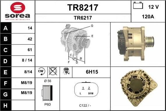 SNRA TR8217 - Генератор autozip.com.ua
