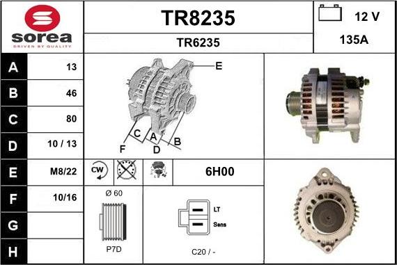 SNRA TR8235 - Генератор autozip.com.ua