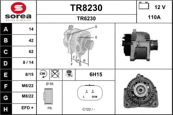 SNRA TR8230 - Генератор autozip.com.ua