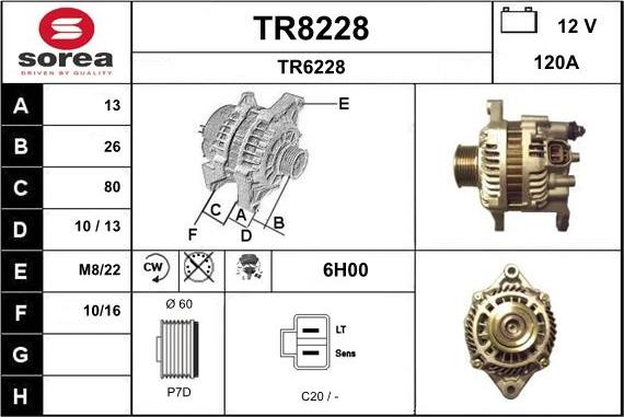 SNRA TR8228 - Генератор autozip.com.ua