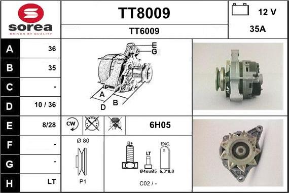 SNRA TT8009 - Генератор autozip.com.ua