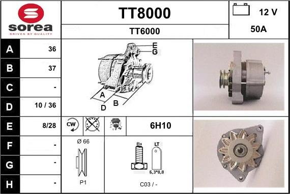 SNRA TT8000 - Генератор autozip.com.ua