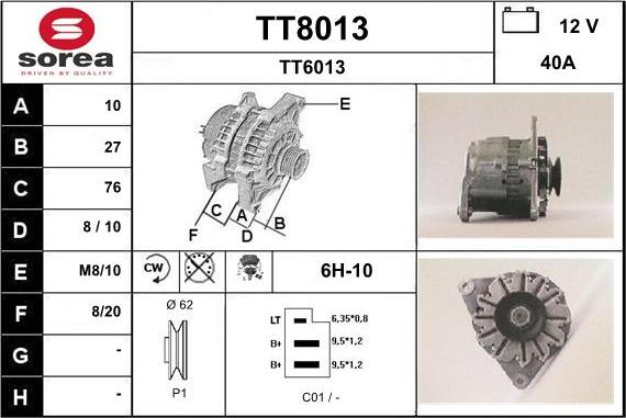 SNRA TT8013 - Генератор autozip.com.ua