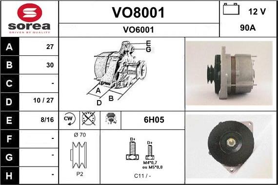 SNRA VO8001 - Генератор autozip.com.ua