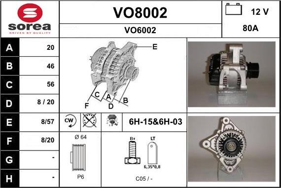 SNRA VO8002 - Генератор autozip.com.ua