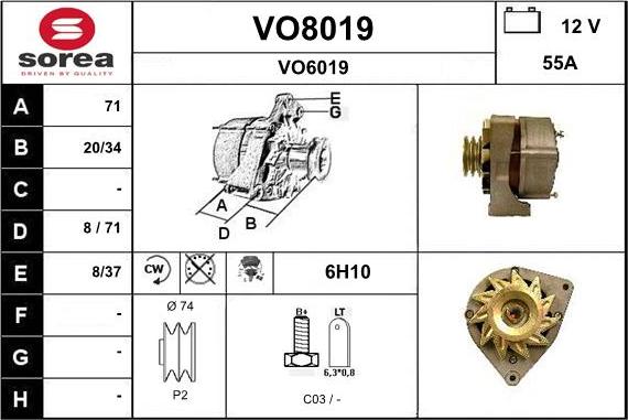 SNRA VO8019 - Генератор autozip.com.ua