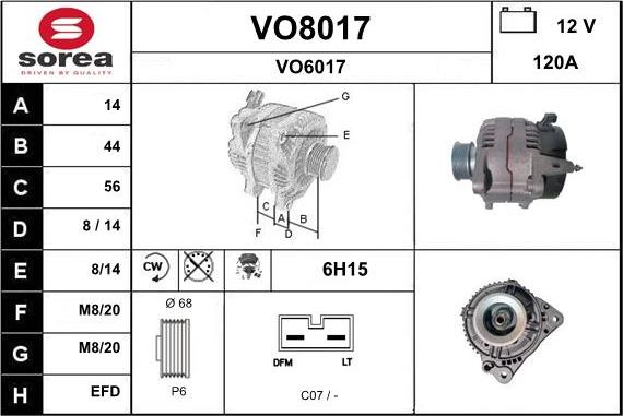 SNRA VO8017 - Генератор autozip.com.ua