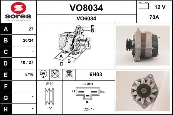 SNRA VO8034 - Генератор autozip.com.ua