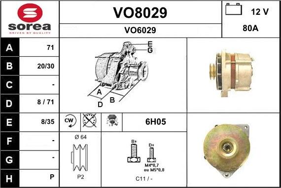 SNRA VO8029 - Генератор autozip.com.ua