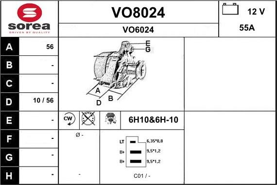 SNRA VO8024 - Генератор autozip.com.ua