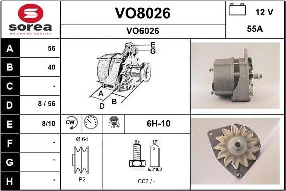 SNRA VO8026 - Генератор autozip.com.ua